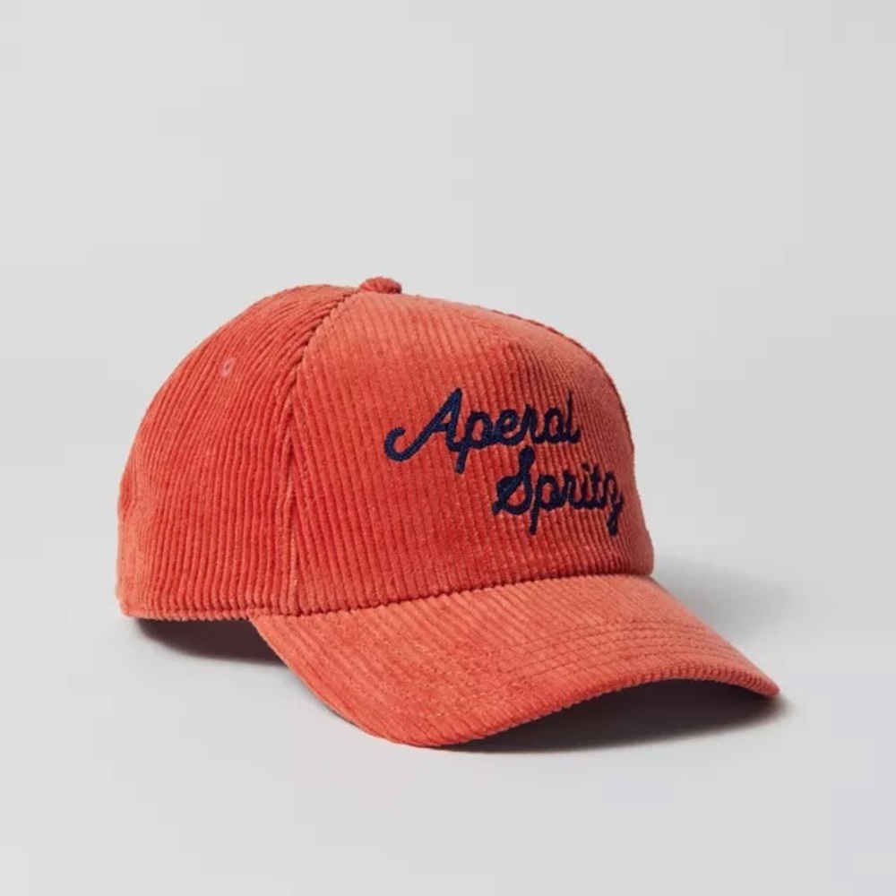 American Needle Corduroy Hat in Red with Navy Embroidery